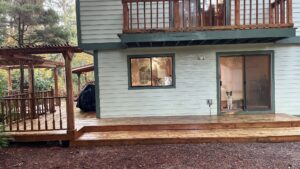 Exterior house cleaning in summer keeping siding bright